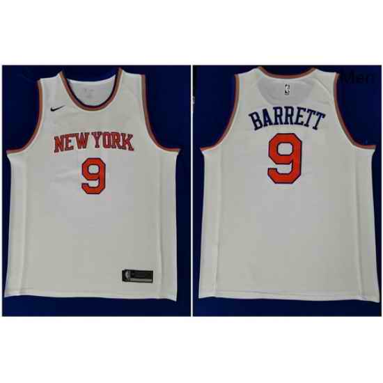 Knicks 9 R J  Barrett White 2019 NBA Draft First Round Pick Nike Swingman Jersey